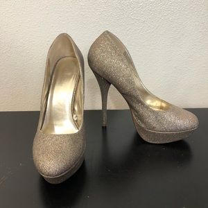 Forever 21 Silver Rainbow High Heels